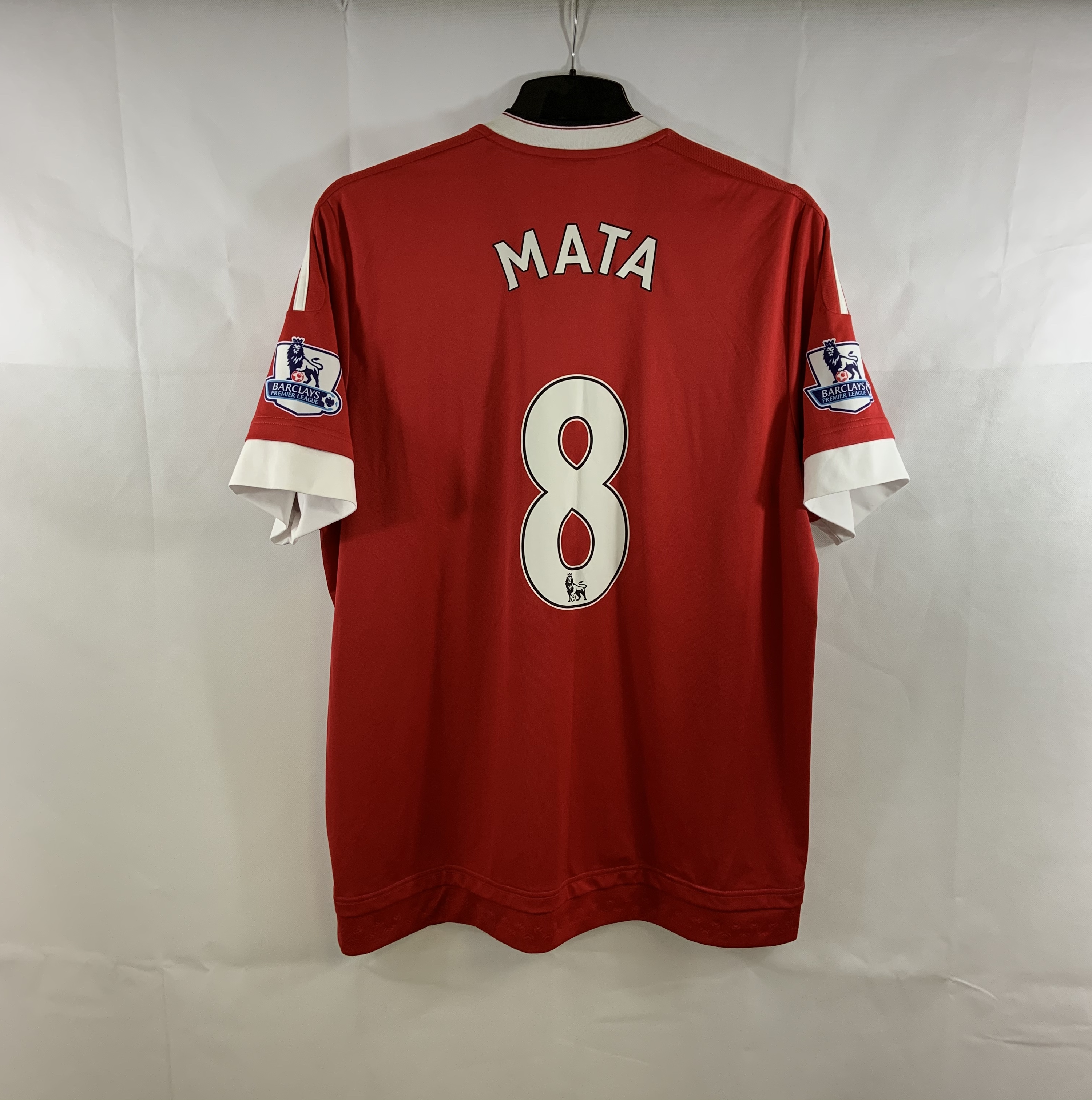 Manchester United Mata 8 Home Football Shirt 2015 16 Adults Xl Adidas C192 Historic Football Shirts