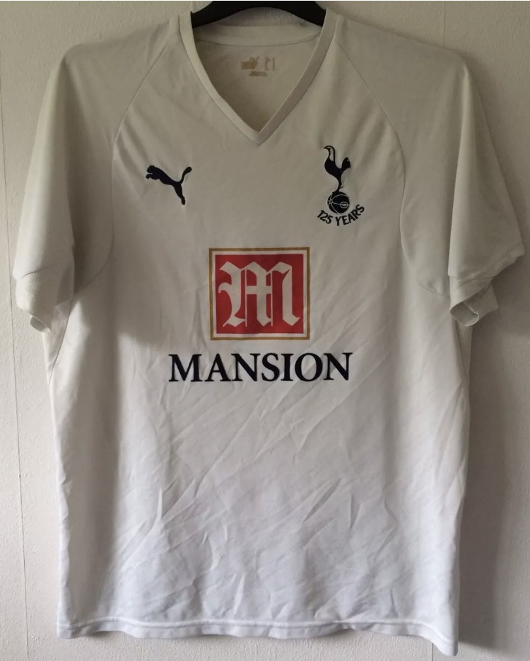 Tottenham Hotspur Home football shirt 2007 - 2008. Sponsored by Mansion