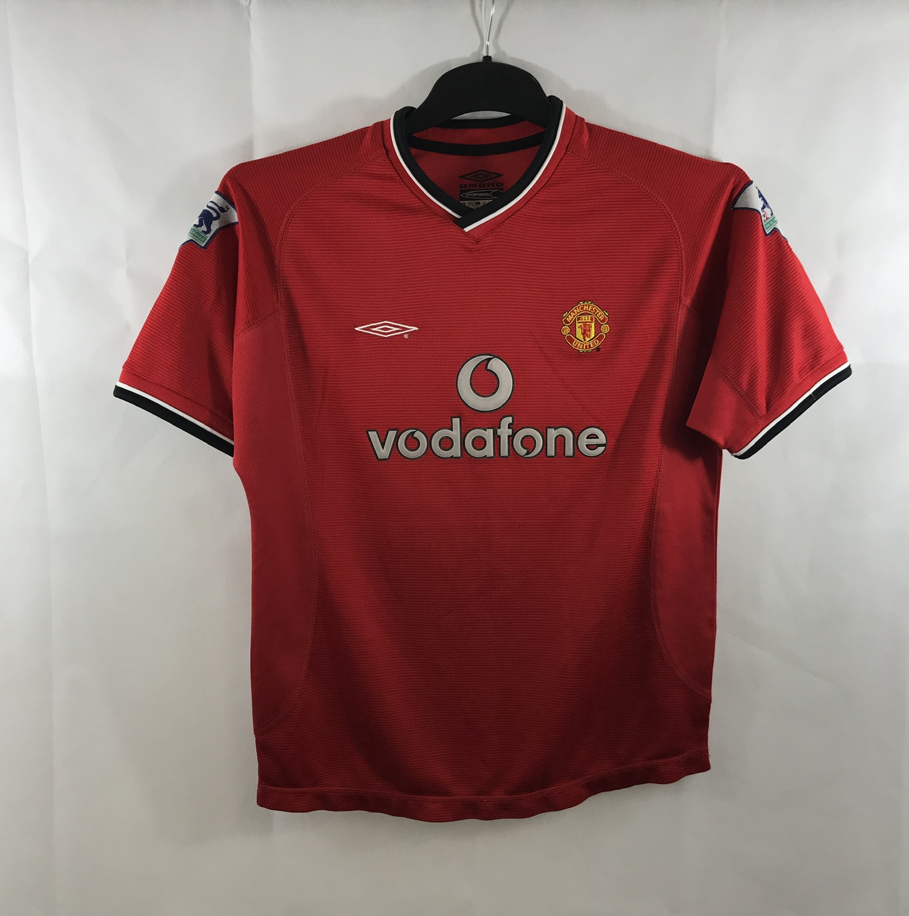 Manchester United Home Football Shirt 2000 02 Large Boys Umbro C321 Historic Football Shirts