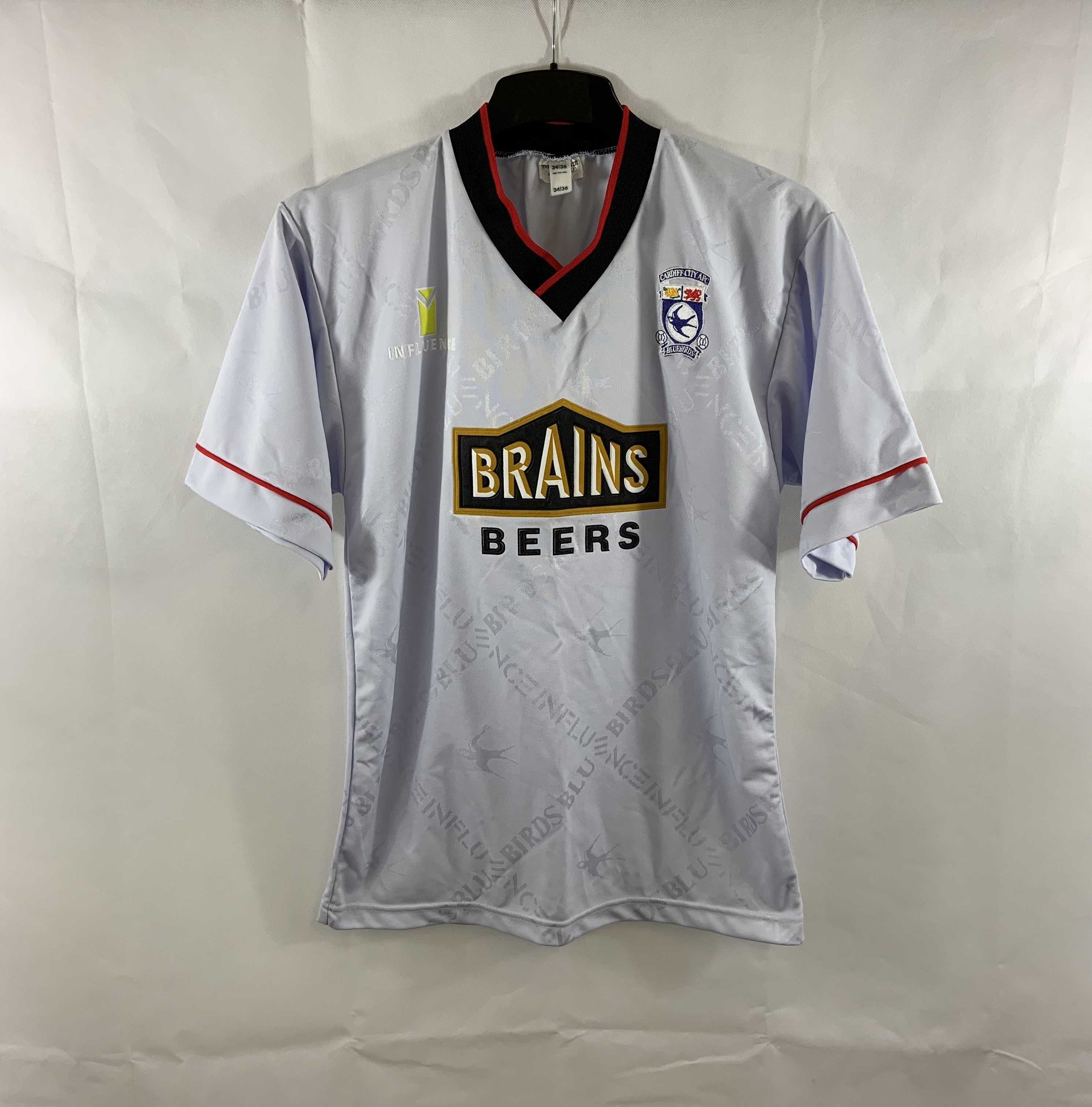 Cardiff City Away Football Shirt 1995/96 Adults Small Influence C787 ...