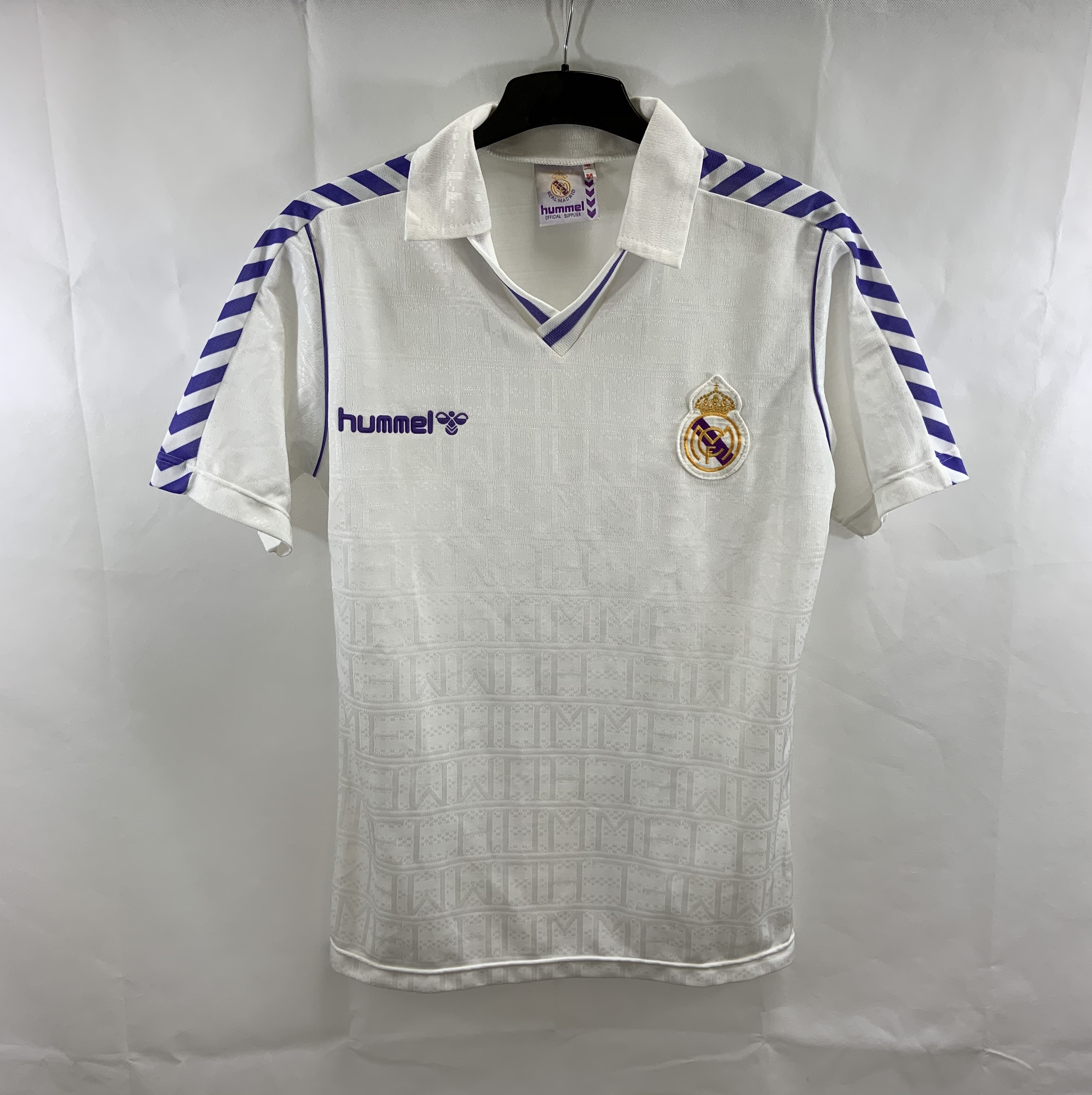 Real Madrid Home Football Shirt 1989/90 Adults Medium Hummel C938 - Historic Football Shirts