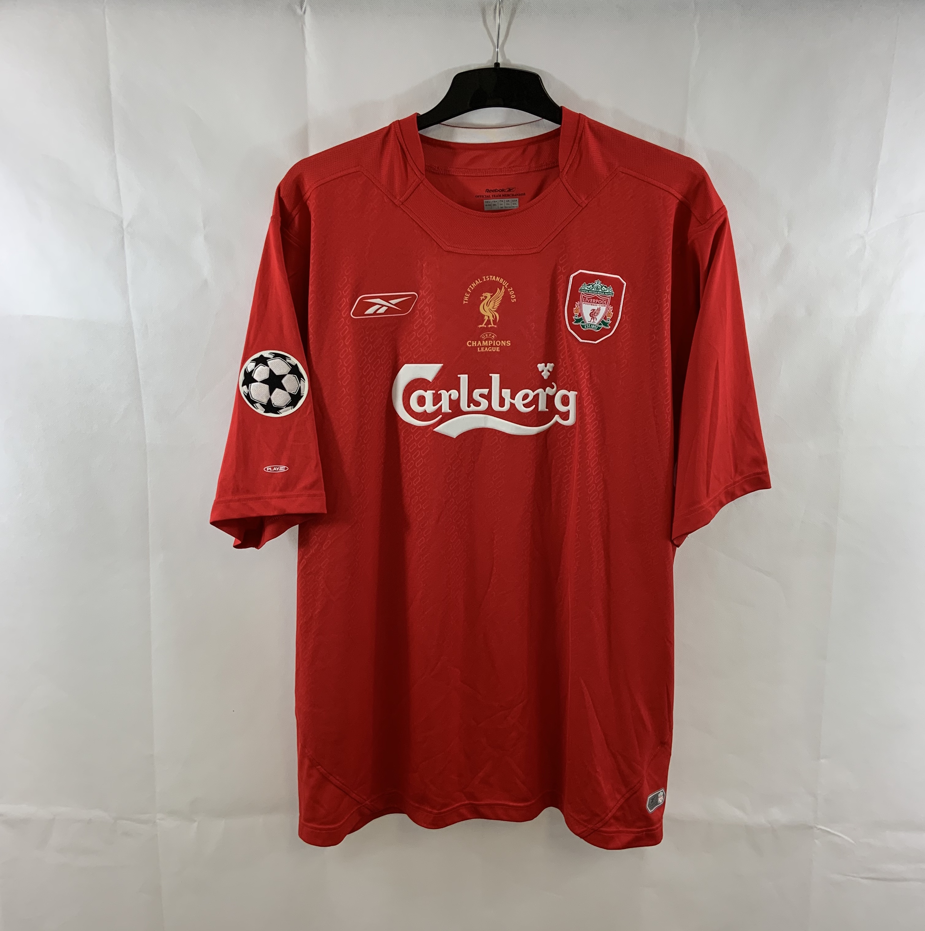 en anden Meningsløs forståelse Liverpool Gerrard 8 CL Final 2005 Home Football Shirt 2004/06 (2XL) Reebok  B276 – Historic Football Shirts
