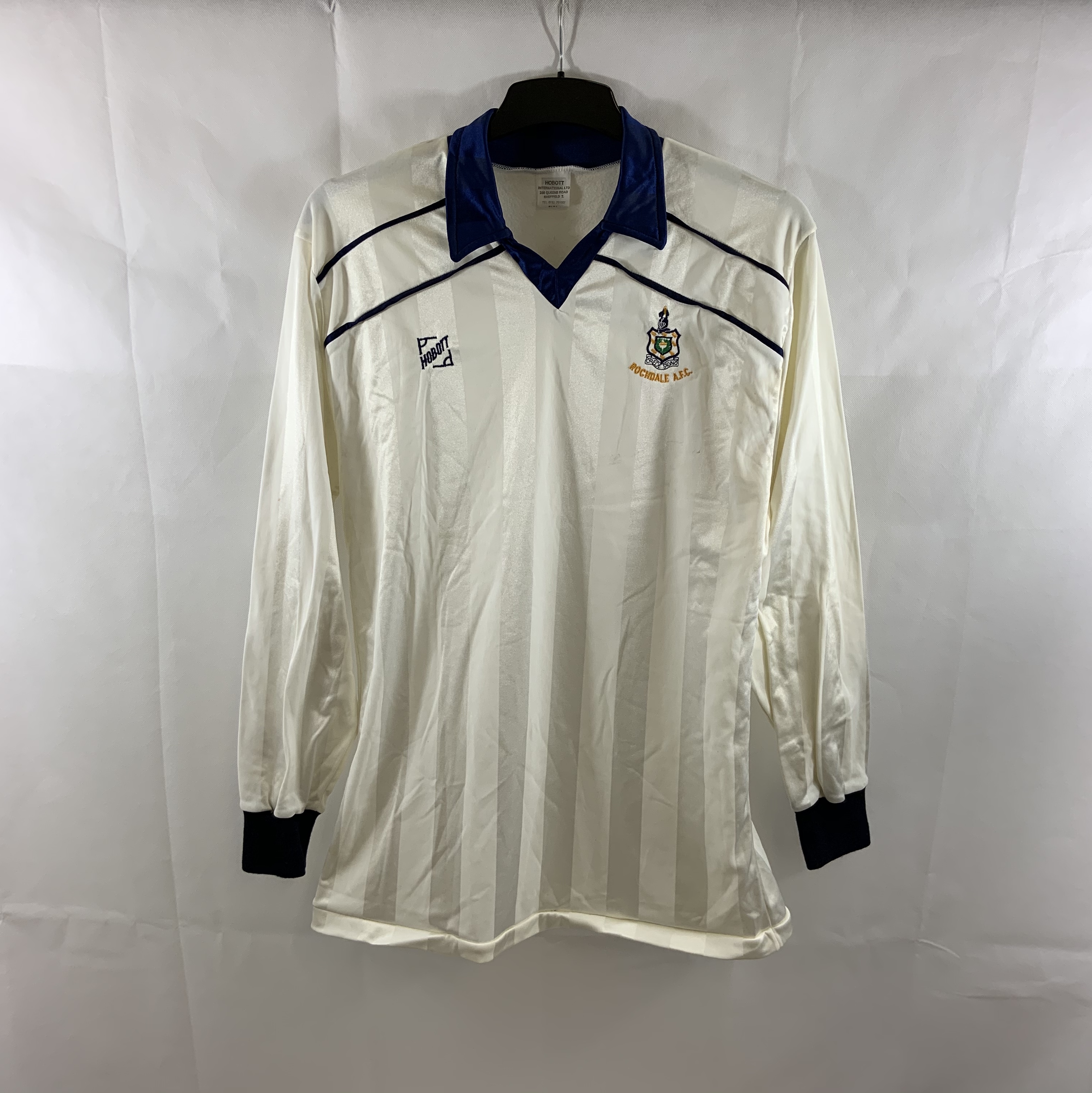 Rochdale L/S Prototype Home Football Shirt 1985/87 Adults Large Hobott ...