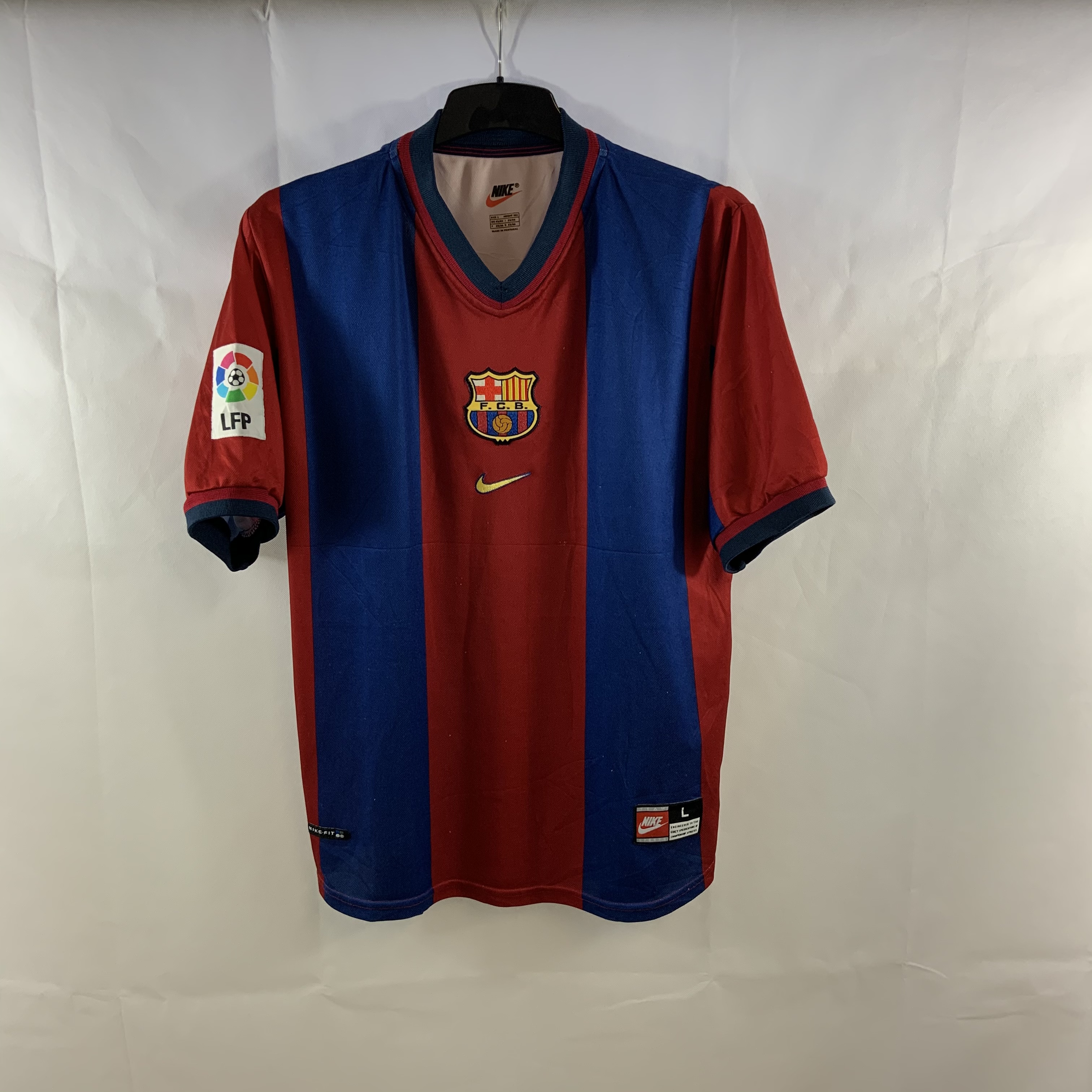 Barcelona Home Football Shirt 1998/00 Adults Large Nike D767 – Historic ...