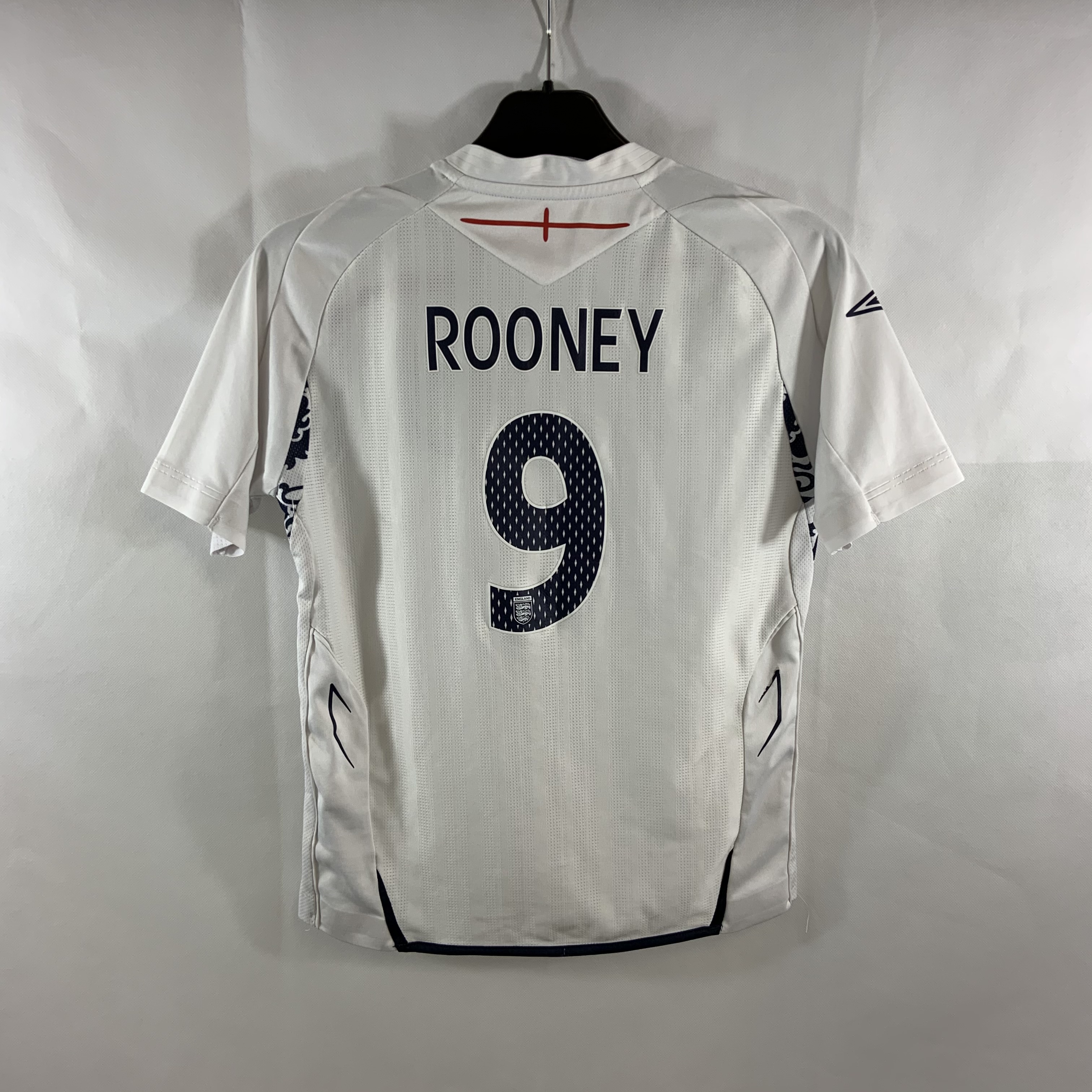 England ROONEY Football Soccer Shirt Jersey Uniform UMBRO 2007-09 Adult S M L XL 