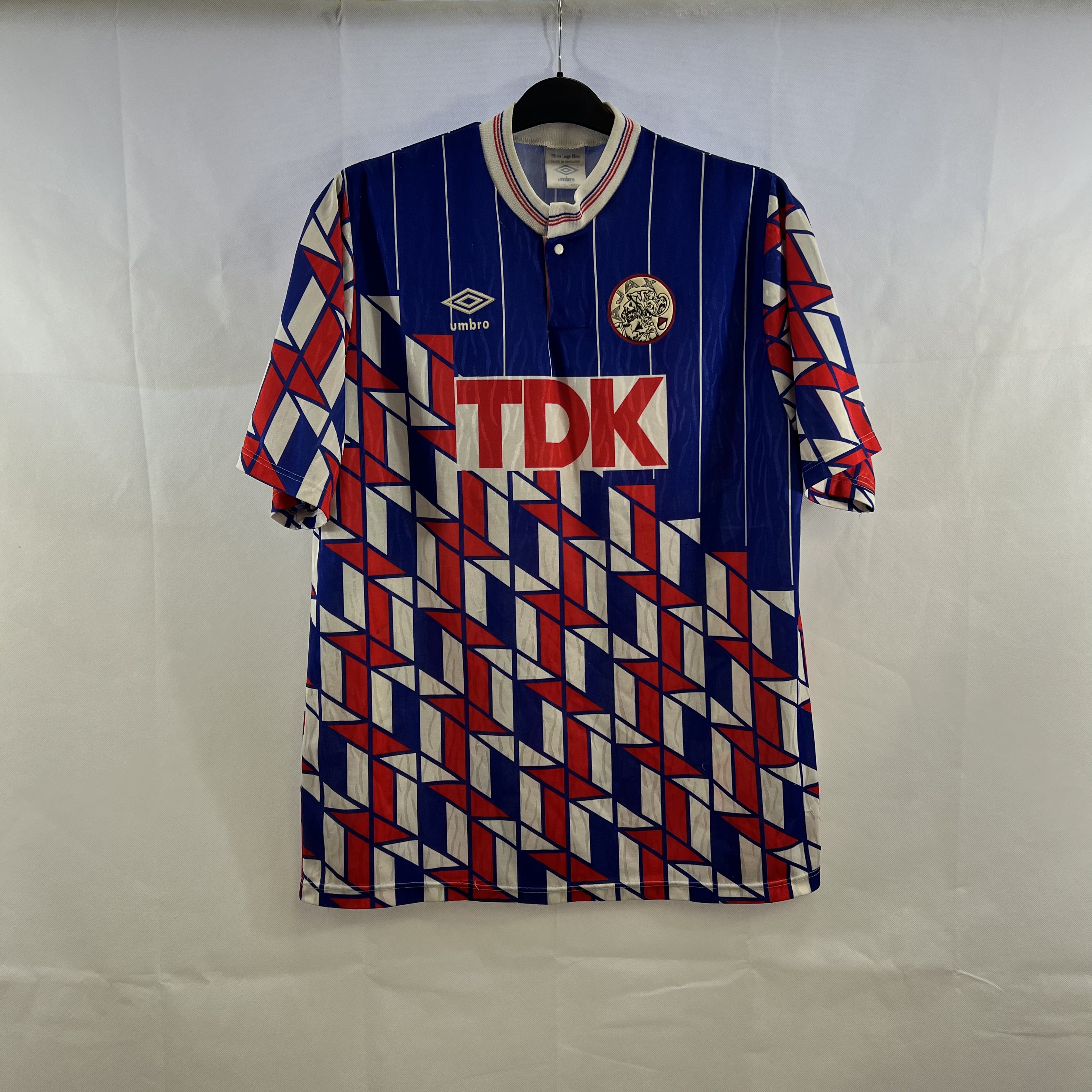 Afstoten Communistisch ballon Ajax Away Football Shirt 1989/90 Adults Large Umbro A135 – Historic  Football Shirts